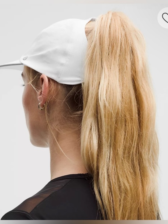 Lululemon Women\'s Fast and Free Ponytail Running Hat White NWT